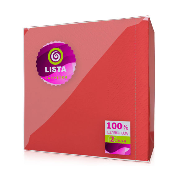 Липецк — Салфетки «Lista DELUXE» интенсив красные оптом.
