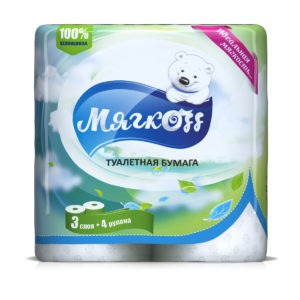 Липецк — Туалетная бумага  «Мягкоff» белая оптом.