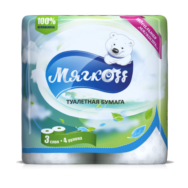 Липецк — Туалетная бумага  «Мягкоff» белая оптом.