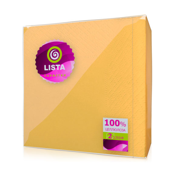 Липецк — Салфетки «Lista DELUXE» интенсив желтые оптом.
