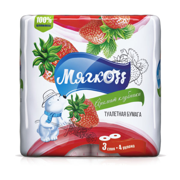 Липецк — Туалетная бумага  «Мягкоff» аромат клубники оптом.