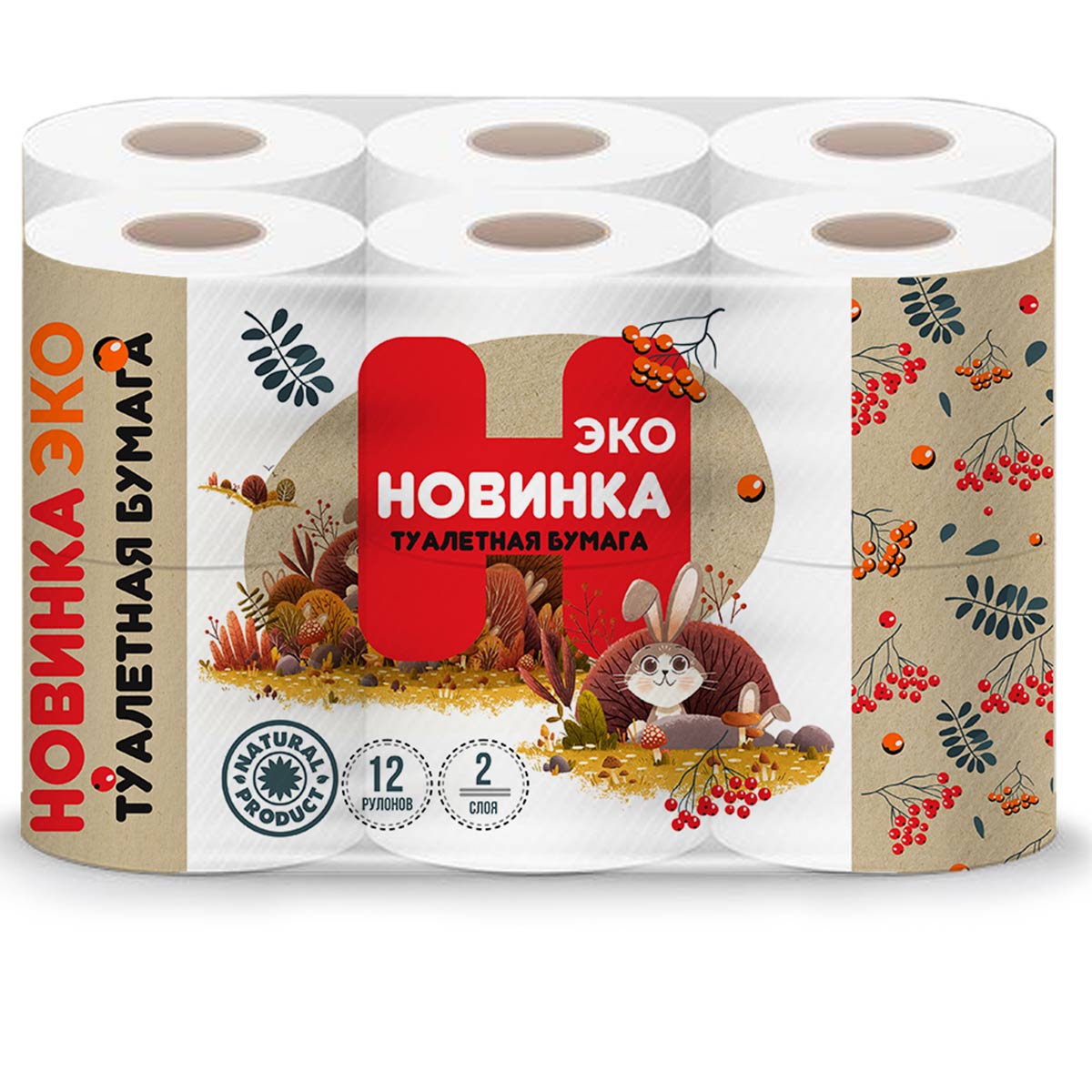 Липецк — Туалетная бумага  «Новинка ЭКО» 2 слоя белая оптом.