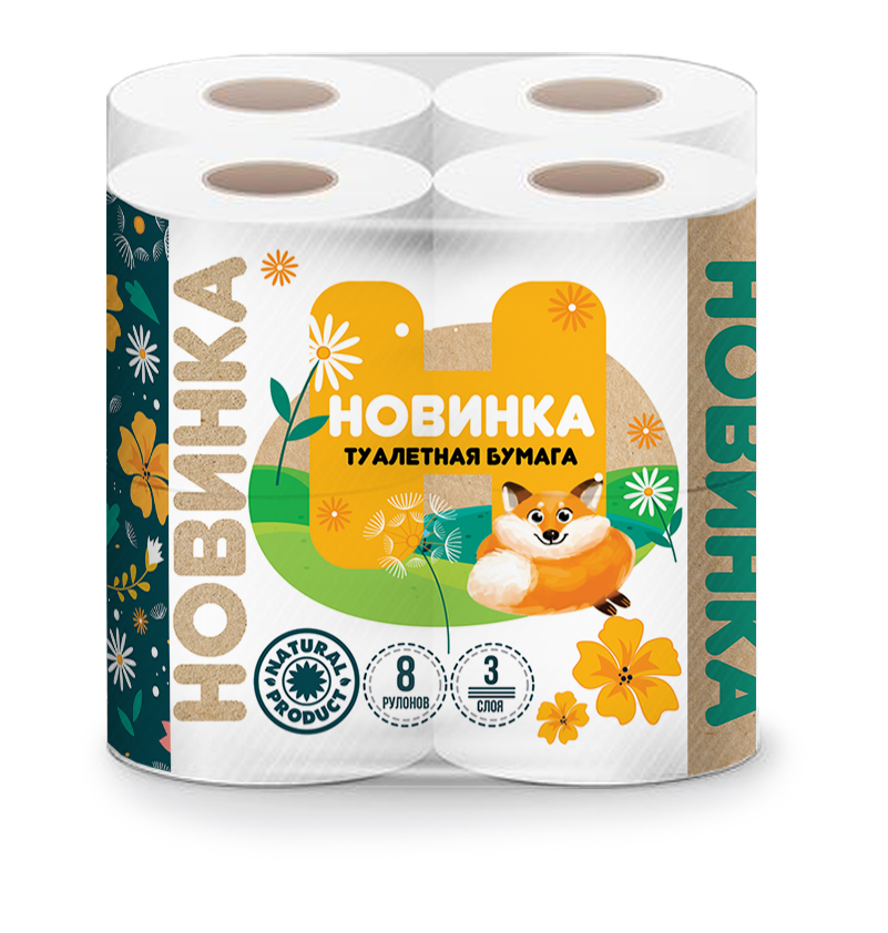 Липецк — Туалетная бумага  «Новинка» 3 слоя белая оптом.