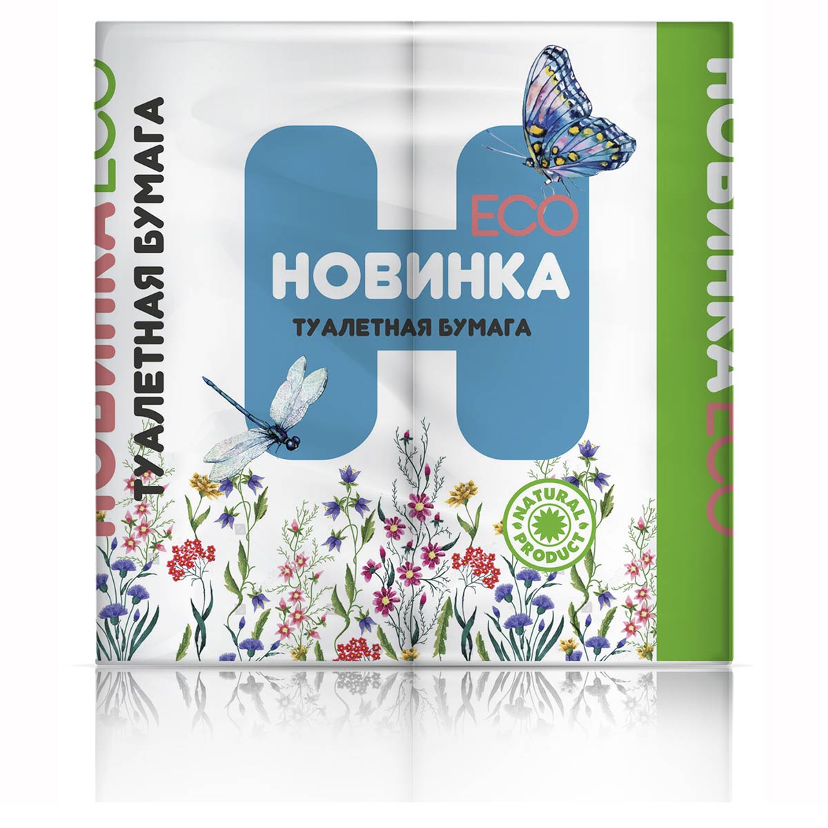Липецк — Туалетная бумага  «Новинка ЭКО» 4Р 2 слоя белая оптом.