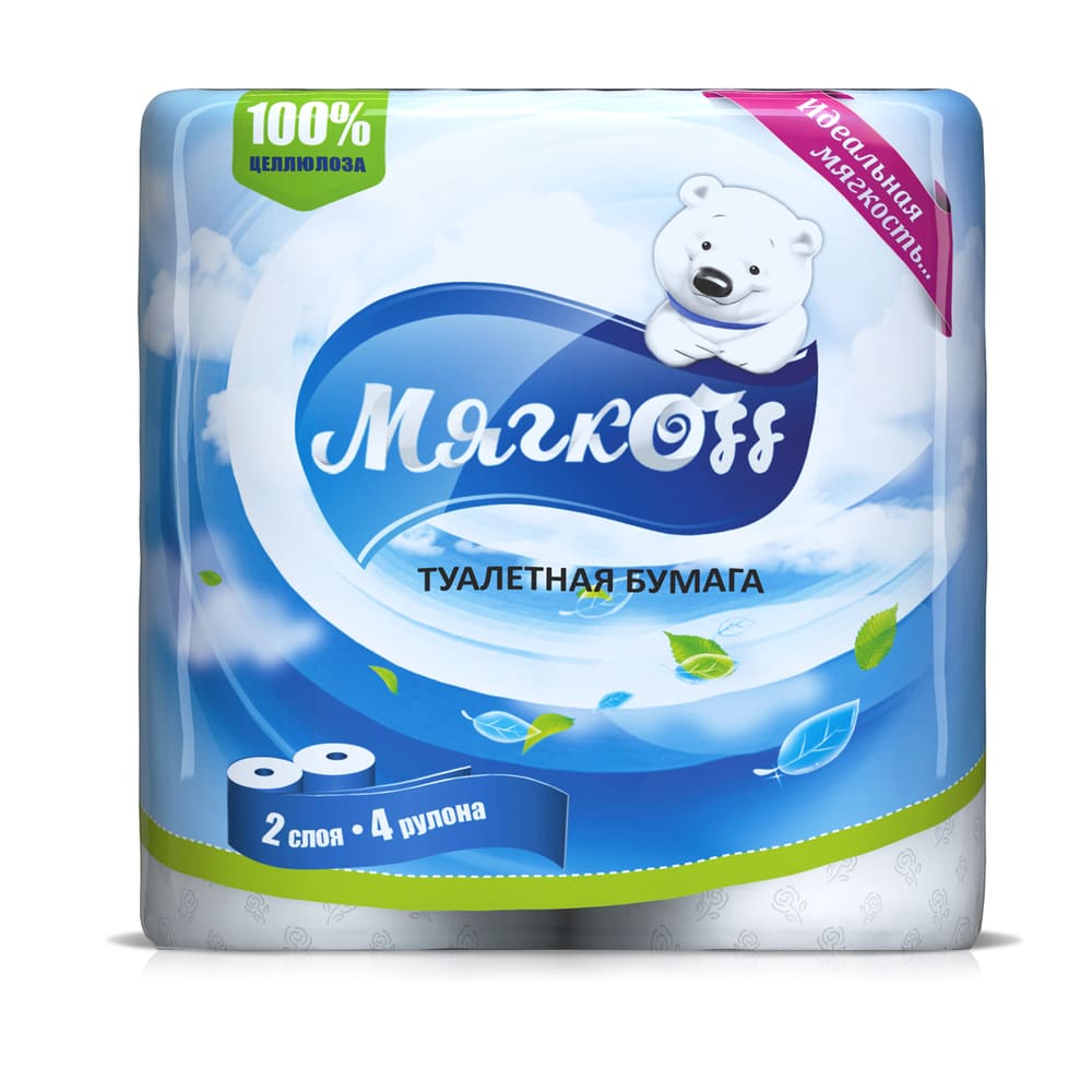 Липецк — Туалетная бумага  «Мягкоff» белая оптом.